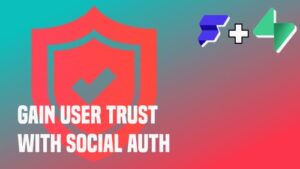 a security badge ans the flutterflow and supabase logos. These are to show trust from social authentication