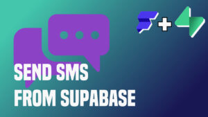 text bubbles on a green background to represent sending an sms message